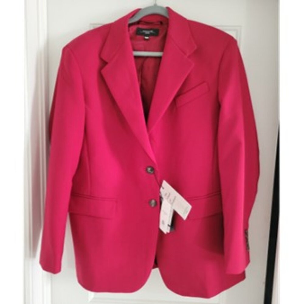 Weekend Max Mara Fuchsia Pure New Wool Blazer Size 16